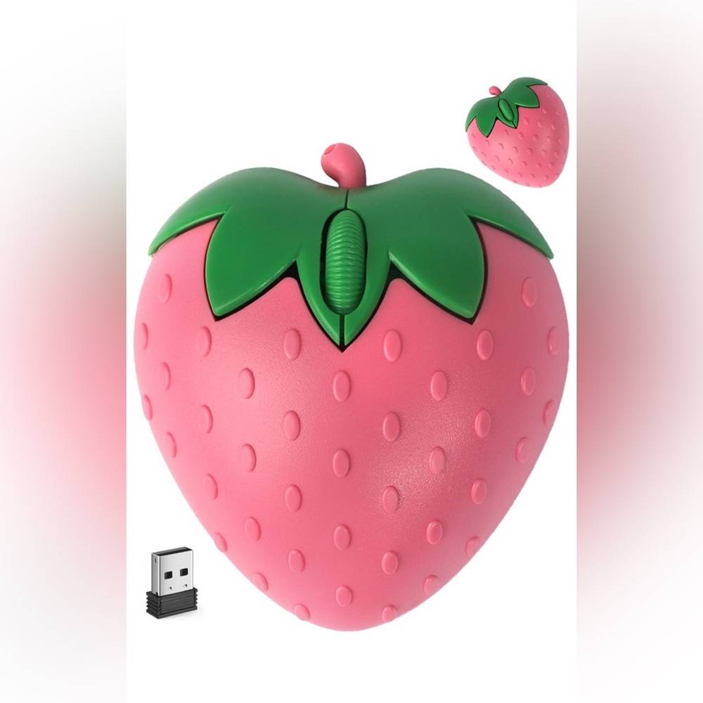 Strawberry-Shaped Wireless Mouse